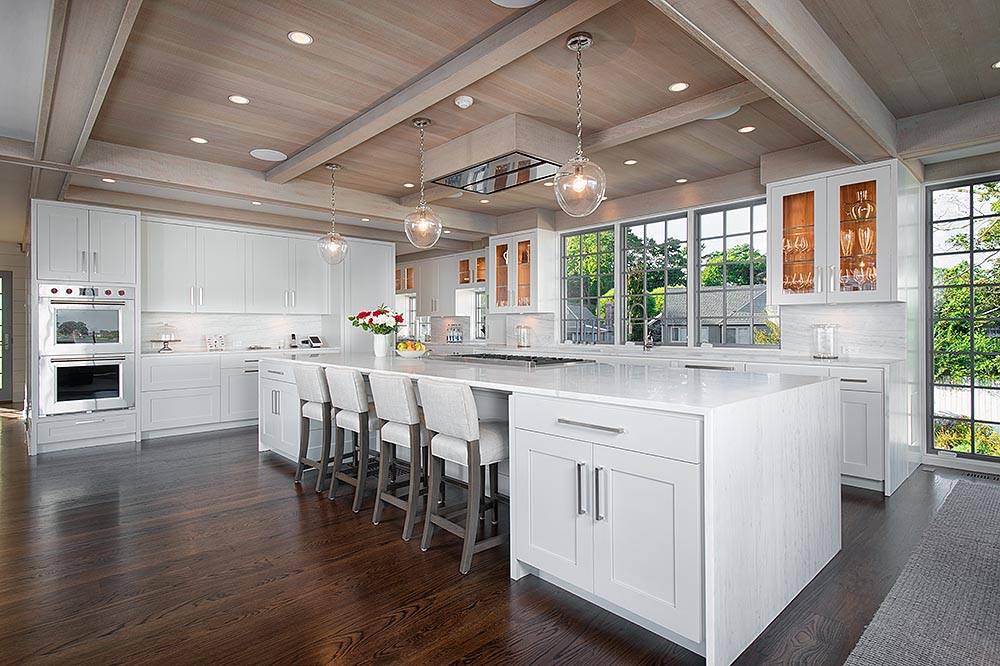 Interior white paint in kitchen and dinning room painted by Shoreline