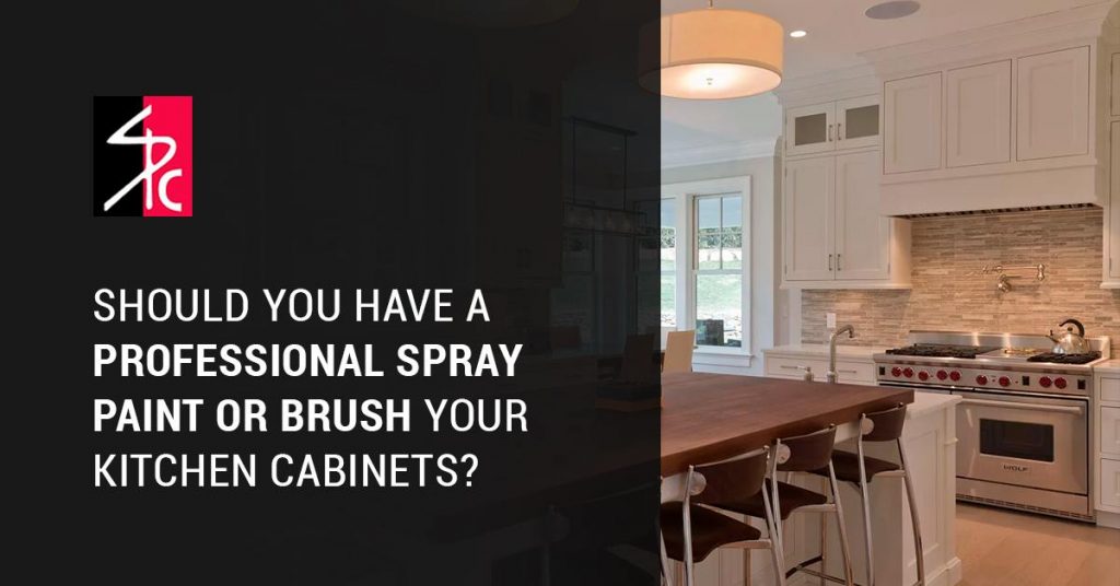 should you have a professional spray paint or brush paint your kitchen cabinets