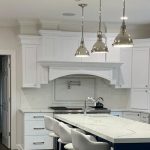 Professional painted modern white kitchen cabinets