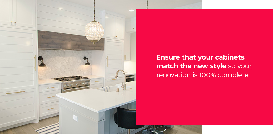 Ensure that your cabinets match the new style