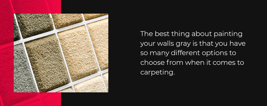 Painting Your Walls Gray Gives You Many Different Options of Carpets to Choose From