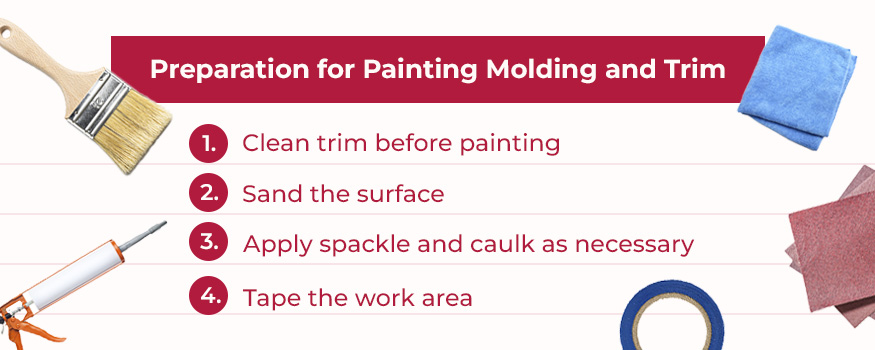 Preparation for painting molding and trim